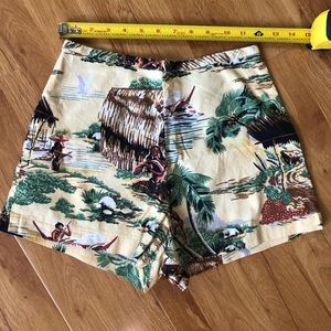 Reformation Hawaiian print shorts